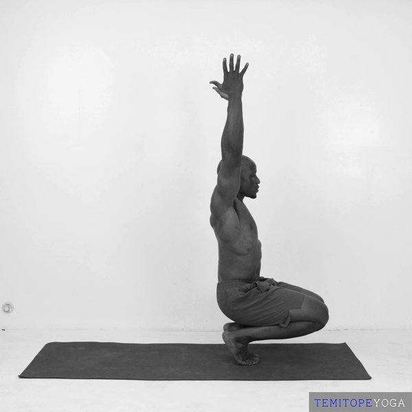 Garland Pose, variation