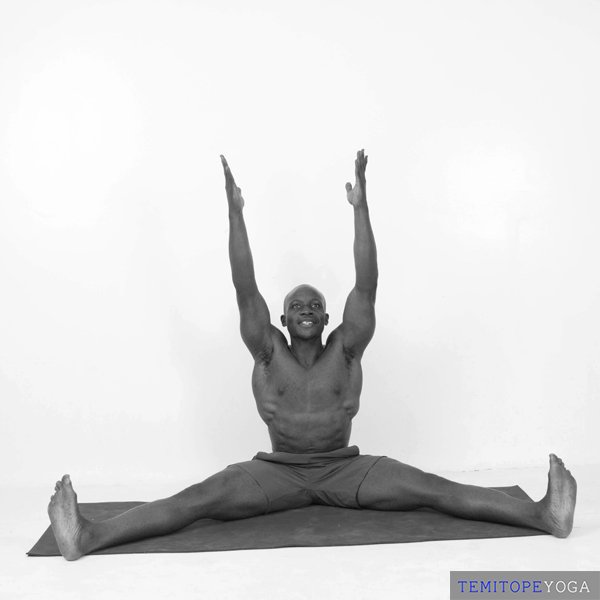 Wide-Angle Seated Forward Fold, variation